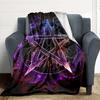 1pc Witchcraft Symbol Blanket, Lightweight Flannel Throw Blanket for Sofa, Bed, Travel, Camping, Living Room, Office, Couch051