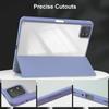 For Xiaomi Tablet 6 Protective Case with Pen Slot 11in Tri-fold Leather Case Acrylic Transparent 6pro Shell