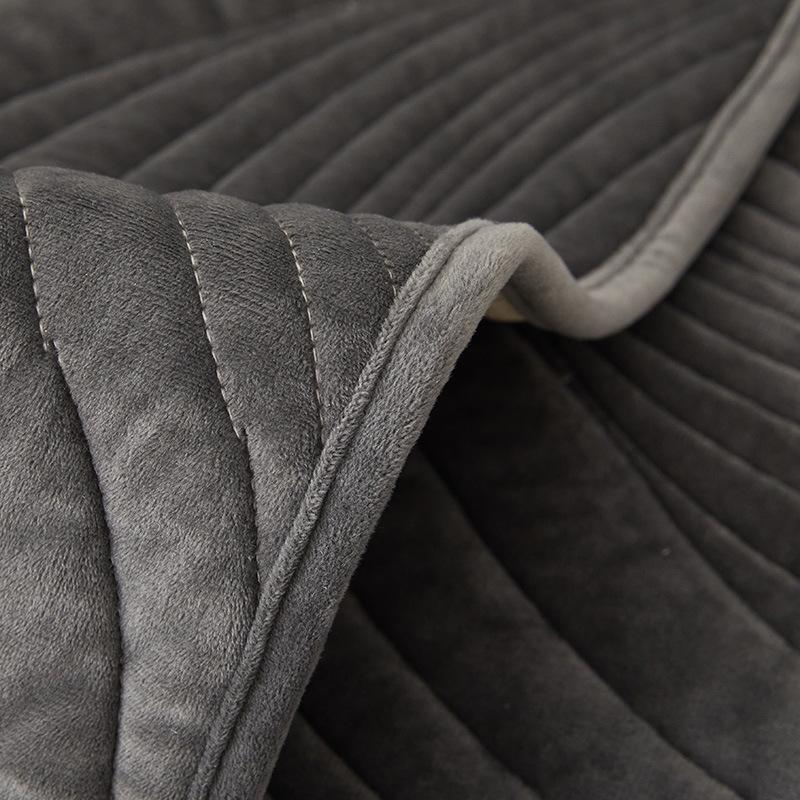 Modern Einfaches Sofakissen Winter Verdickter Fleece Stoff Rutschfest Schmutzabweisend Leder Sofa Nordisches Sofa Überwurf Bezug Stoff Hochwertig