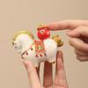 JINGRUIXIANG Lucky Horse Gold Ingot Desk Ornament
