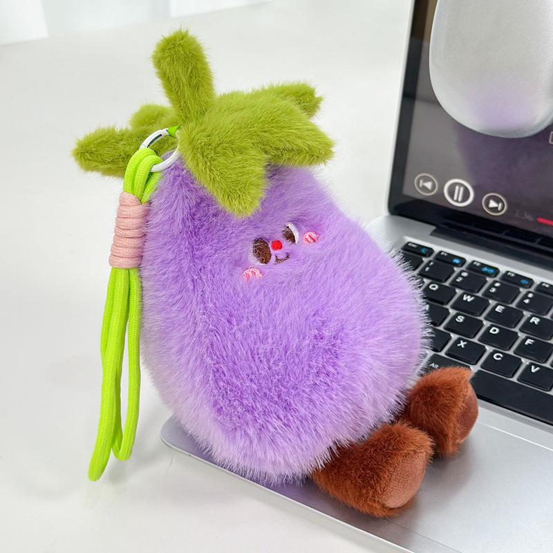 Eggplant Plush Toy: Jelly Fruit-Themed Doll for Kids and Restaurant Decoration