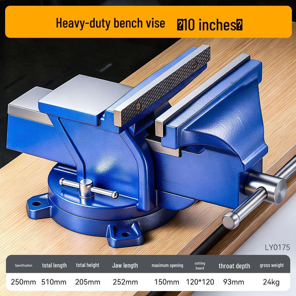 Heavy-Duty Multifunctional 360° Rotating Bench Vise for Industrial and Household Use