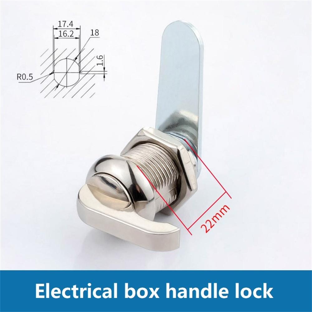 Zinc Alloy Cabinet Lock with Knob Handle and Rotating Tongue for File Cabinets Drawers and Enclosures 16mm 22mm 30mm
