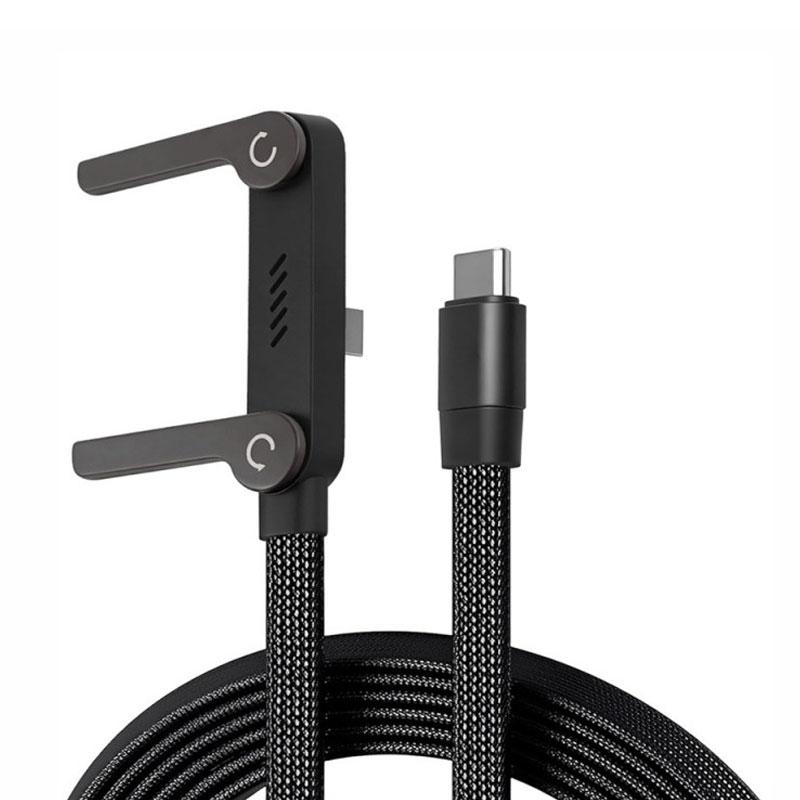 

240W PD Fast Charging Type C to Type C Cable USB C to Type C Cable with Foldable Stand Phone Holder For HUAWEI 1.5m