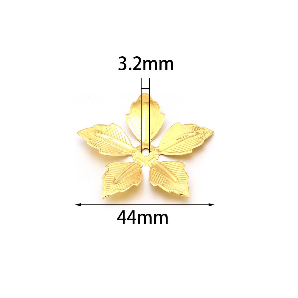 30pcs Metal Flower Spacer Beads Caps Iron Petals Connectors For Jewelry Making DIY Crafts Necklace Bracelets Decor Accessories