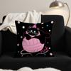Cute Cartoon Dot Sofa Pillowcase Cat Cushion Cover for Living Room Office Bed Backrest Decor for Dormitory