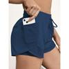 Pantaloncini da Yoga da Donna ad Asciugatura Rapida con Tasca | Larghi, Non Trasparenti, Tessuto Elasticizzato Medio, Grigio, Doppio Uso Fitness e Casual, Pantaloncini con Tasca Laterale
