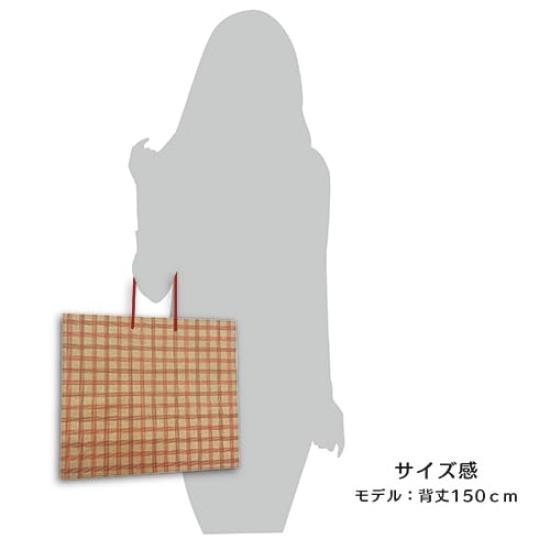 Ehime Paper Design Paper Checkered Co., Ltd. Bags, Red, 10-Pack, DBAG-CR-10P