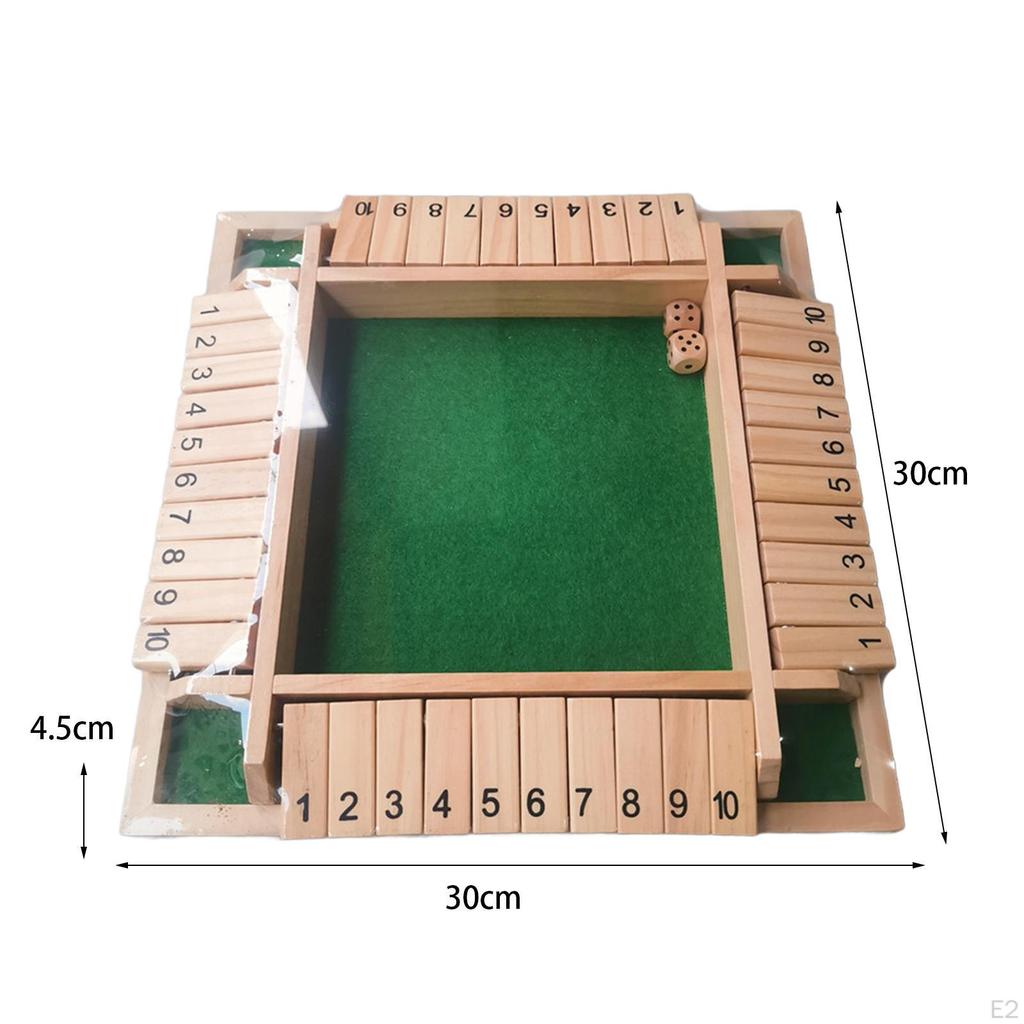 Sada kostkových her, digitální otočná deska, čínská hračka pro 4 hráče, stabilní puzzle, matematický stůl