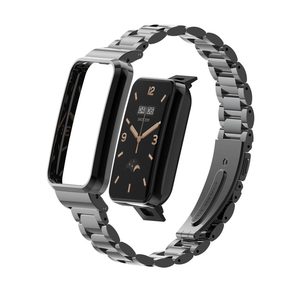 Ramka ochronna Watchband Metalowa obudowa Bransoletka Pasek ze stali nierdzewnej dla Xiaomi Band 7 Pro