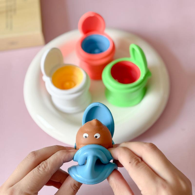 2 Stück Streich Toiletten Quetschspielzeug Anti-Stress Spielzeug Squishy Lustige Stressbewältigung Spielen Streiche Für Kinder Erwachsene Geschenk Requisite