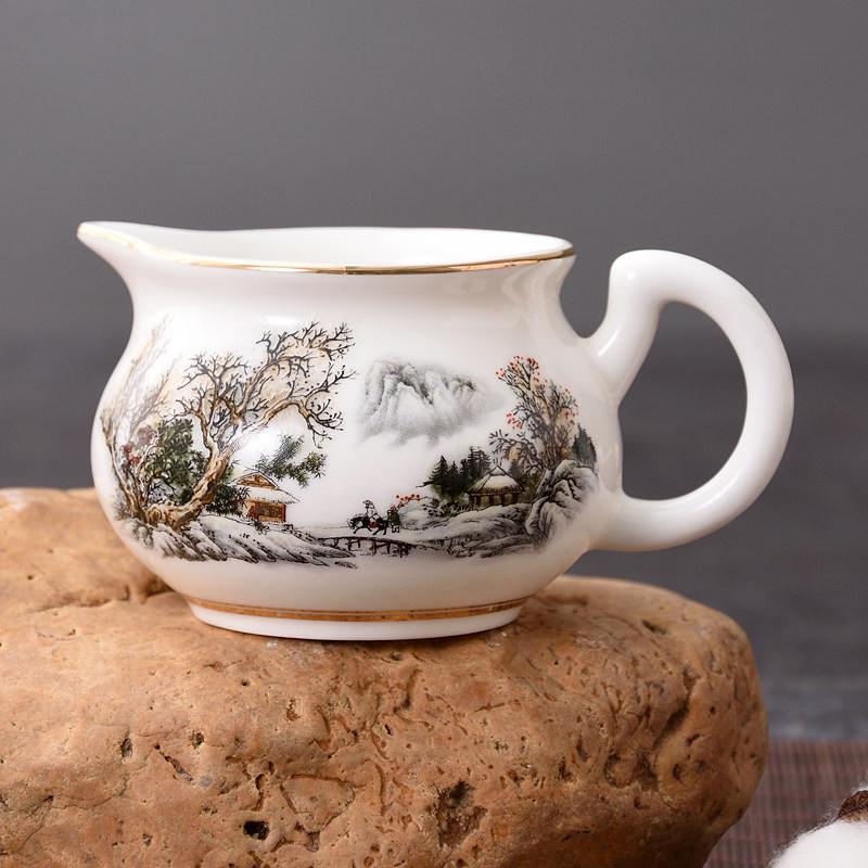 Blue & White Porcelain Tea Pitcher Gong Dao Bei 170ml for Kung Fu Tea Sets