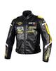 Flagship Elf Evoluzione PU Leather Motorcycle Size Jacket, Fall/Winter Model, 4L, Yellow, EJ-W120
