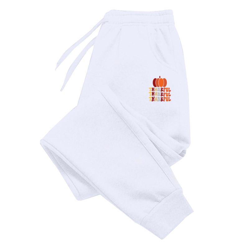 Men's Printed Autumn Winter Fitness Jogging Sport Trousers Loose Fit Solid Color Streetwear Pants
