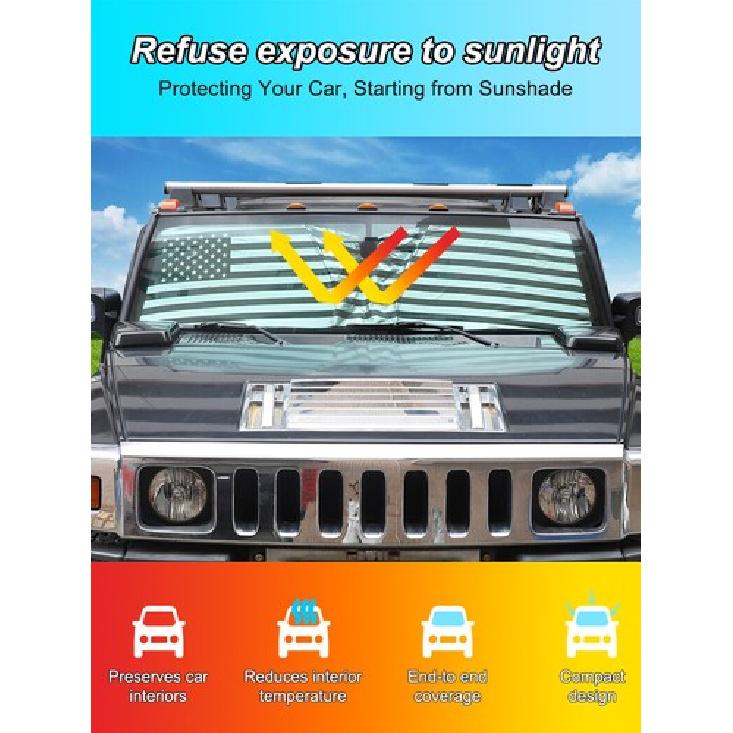 Car Sun Shade Windshield Window Sunshade Cover For Hummer H2 2003-2009 US