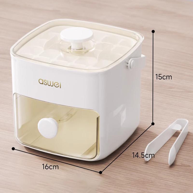 

Press Ice Cube Moulds,Freezer Ice Maker,1 Tongs,2 Trays,Ice Cream Machine,Ice Bucket for Beer Quick-freeze Kitchens Accessories слоновая кость