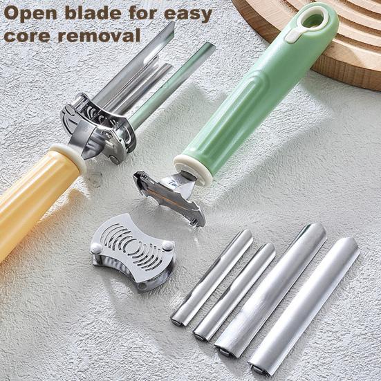 Adjustable Fruit And Vegetable Corers Tool Stainless Steel Bell Pepper Cutter Deseeder for Quick Core Removal Kitchen Gadget for Homemade Dishes