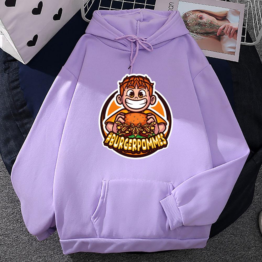Printing Clothes Burgerpommes Icrimax Hoodies Moletom Masculino Winter Long Sleeve Men/Women Sweatshirts Cartoon Graphic Hoodie