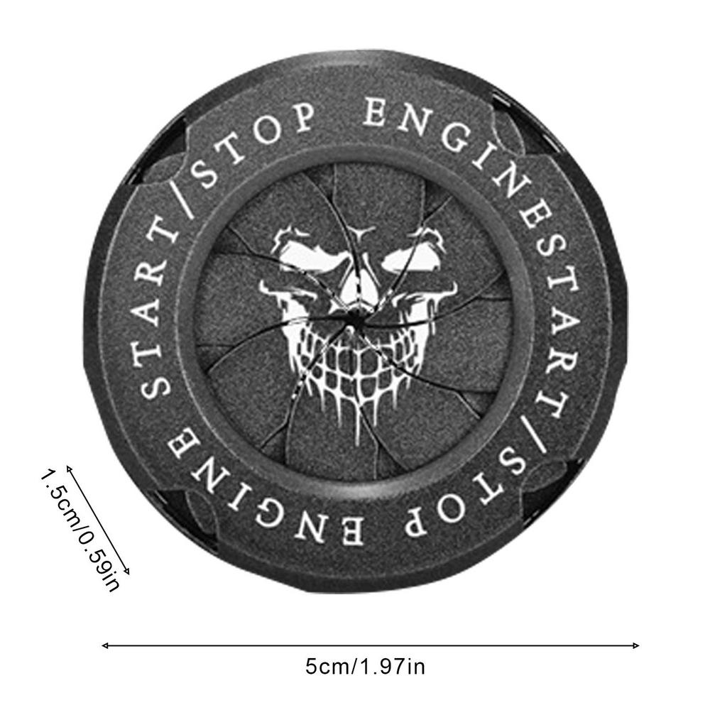 

Крышка кнопки запуска автомобиля с рисунком черепа, крышка кнопки запуска и остановки роторного двигателя из сплава, универсальная кнопка запуска и остановки, вращающаяся крышка