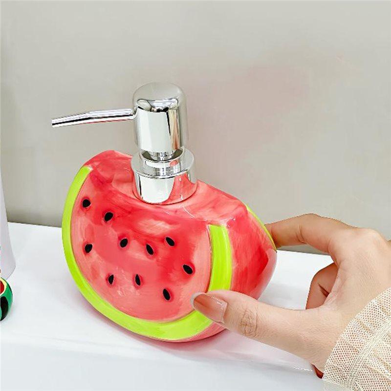 A25F-Badeöl für Handseifenspenderflasche Waschmittel Wassermelonenförmige Kreative Druckpumpspenderflasche