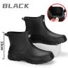 Non-slip Waterproof Short-tube Rain Boots Thickened Outdoor Fishing Rubber Boots Men