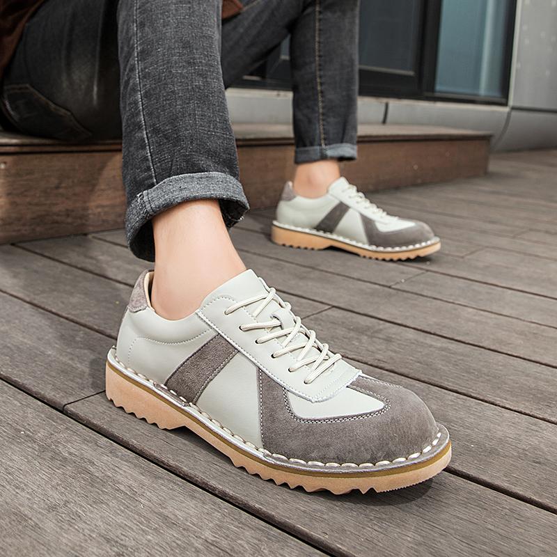 Fashion Men's Casual Lace-Up Sneakers Breathable Men's Walking Shoes Lightweight Slip-On Skate Shoes New Fashion Athletic Outdoor Flats