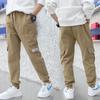 Boys' 2024 Spring/Autumn Military-Style Cotton Pants for Medium & Large Children