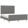 vidaXL Bettgestell ohne Matratze Dunkelgrau 140x190 cm Stoff