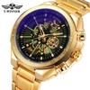 Vintage T-Winner Herren Mechanische Mode Hohllegierung Wasserdicht Automatische Mechanische Uhr