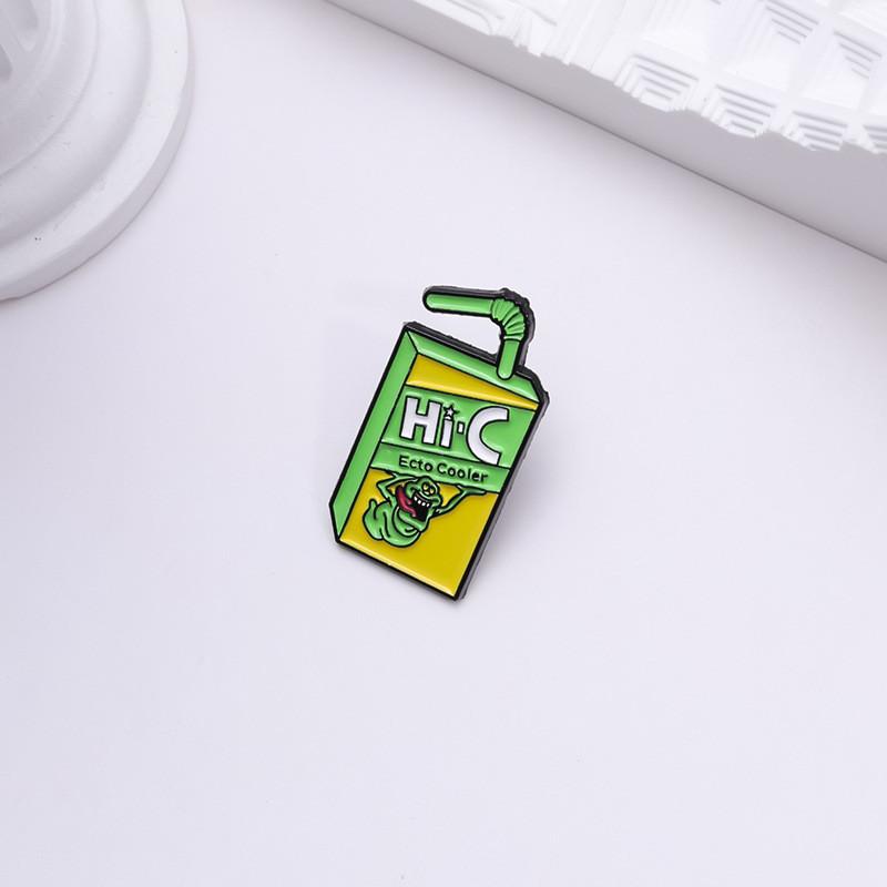 Alloy Unique Cartoon Character Brooch With Colorful Juicy Aesthetic Beverage