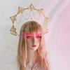Crown Halo Headband Goddess Spiked Pearl Sun Pendant Halo Headpiece Cosplay Bridal Party Baroque Tiara Headwear Accessories