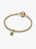 Pandora Four‑Leaf Clover Pendant Charm – Sterling Silver with 14k Gold Plating & Green Crystal – 762751C01