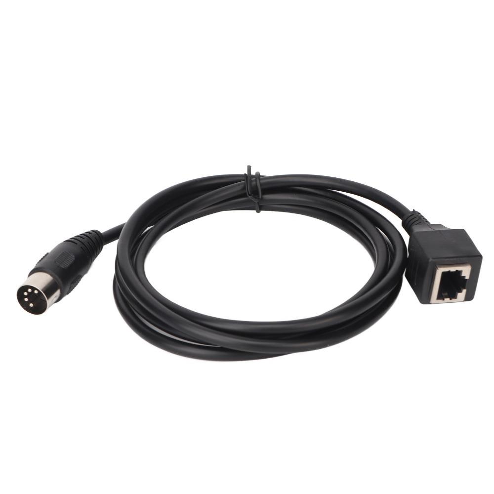 4.9ft DIN 5 PIN to RJ45 Cable Flexible Plug and Play 5 Pin to RJ45 Female Audio Connection Cable for Ethernet Cables Amplifiers
