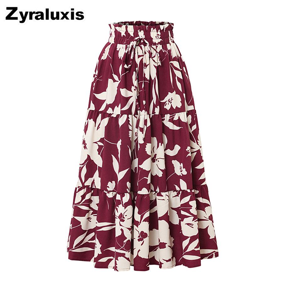 Jupe Midi Coupe A Ample d'Été Robe Plissée Haut de Gamme pour Femmes