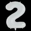 White 40" Large Giant Number Age Foil Balloons Helium Air Happy Birthday Party