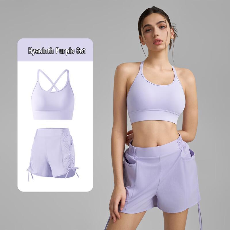 Women s Cross-Back Yoga Two-Piece Set M
