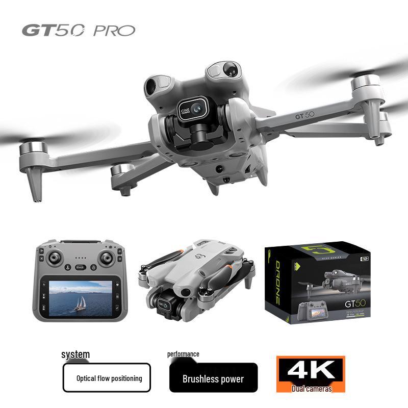GT50 Drohne mit Bildschirm: HD-Kamera, Bürstenlose Motoren, Hinderniserkennung, Fernsteuerbarer Quadcopter-Spielzeug.