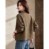 D.F.DEAR Women's Textured Loose Fit Lapel Jacket