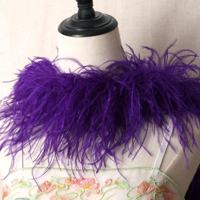 2 Meters Ostrich Feathers Boa Craft Accessories Plumas 6Ply Dress For Wedding Diy Feather Supplies Decoration The Table Crafts