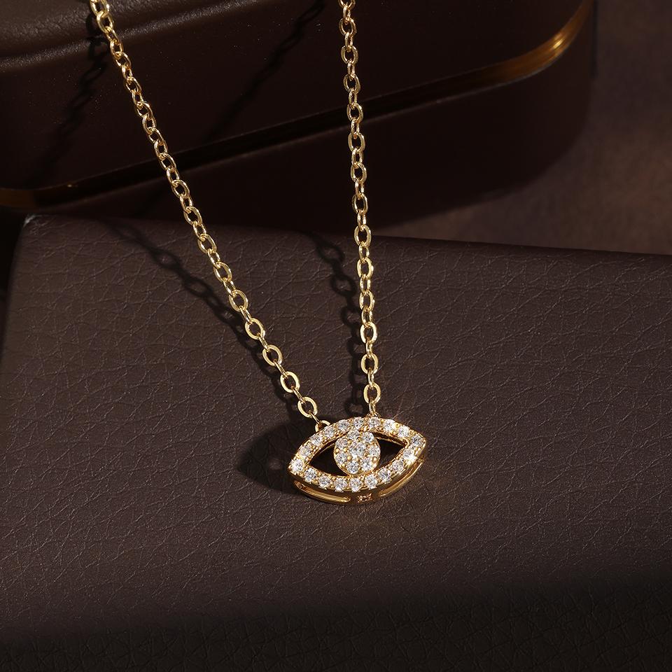 

ZAKOL Новое Уникальное Дизайнерское Ожерелье-Подвеска в Форме Глаза из Кубического Циркония Изысканные Женские Юбилейные Подарки с Цирконом