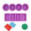 Flower Pattern Silicone Mold For Soap Making Supplies Rectangle Round Bath Bombs Mooncake Candle Chocolate Kitchen Baking Tool