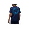Jordan Pattern Print Crew Neck Short Sleeve T-Shirt Men Tops Navy-Blue DX9602-410