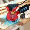 Orbital Sander, 5INCH 125MM 12600RPM  Random Orbital Sander, 12Pcs Sandpapers, Efficient Dust Collector, Idl for  , Sanding Down & ing Wood red