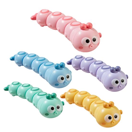 Wind-Up Caterpillar Toy Mechanical Crawling Insect Safe Non-Toxic Baby Toy Guides Babies to Educational Kids Toy
