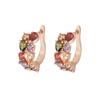 Stud Earrings Women's Colorful Zircon Earrings Cute European and American Simple Ear Buckle Trinkets Women