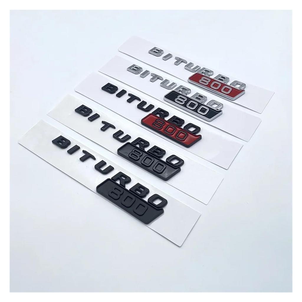 Yzw6688 Car ABS BITURBO 700 800 900 Logo Side Fender Trunk Body Badge Emblem
