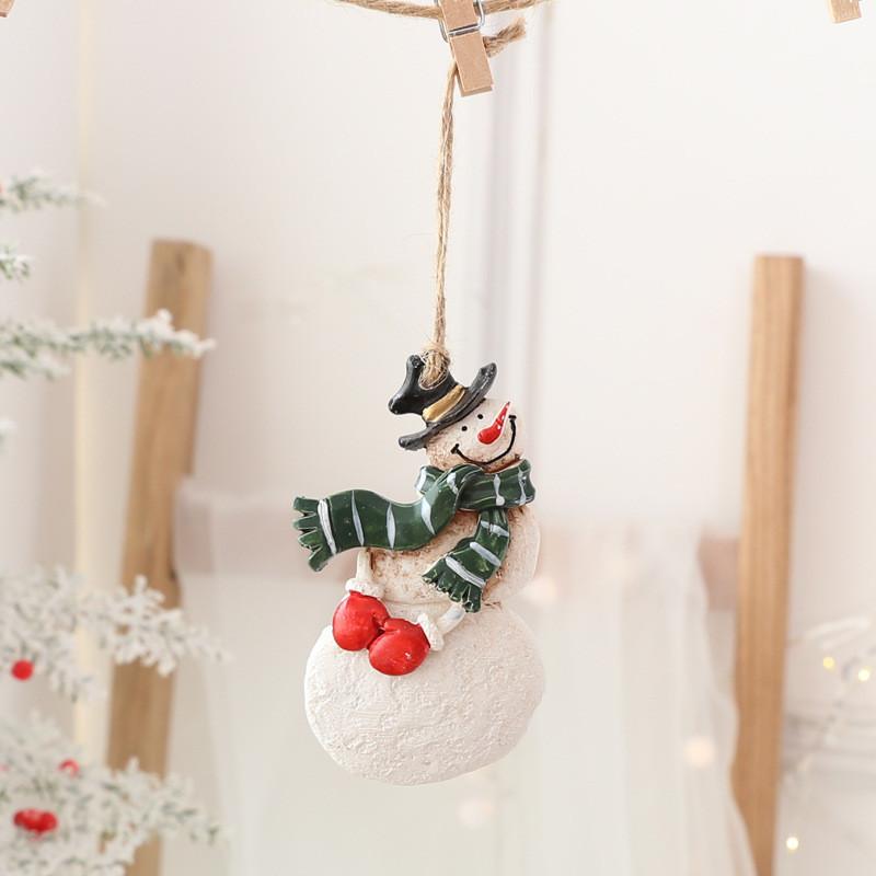 Christmas Holiday Tree Ornaments With Resin Santas Snowmen And Classic Festive Figures