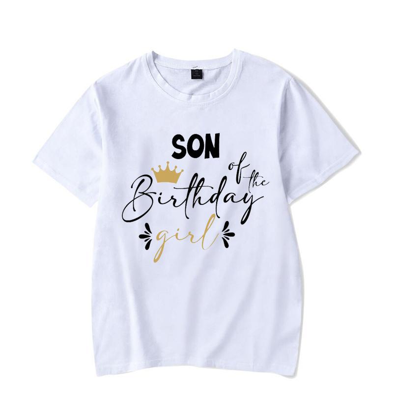 Personalized Family Birthday Group Outfits Party T-shirts Birthday Girl Matching Children Clothing T-shirts Set Family Tee Tops