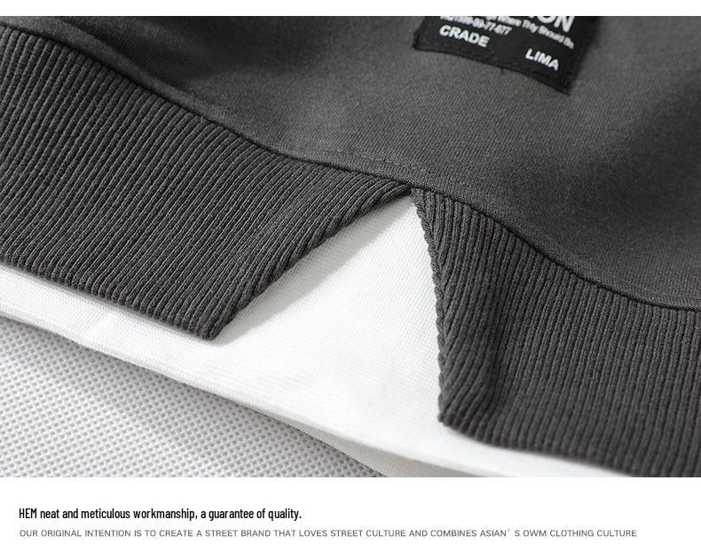 Herren Layer-Look Rundhals-Sweatshirt: Trendiges, vielseitiges Langarm-Oberteil für Frühling und Herbst