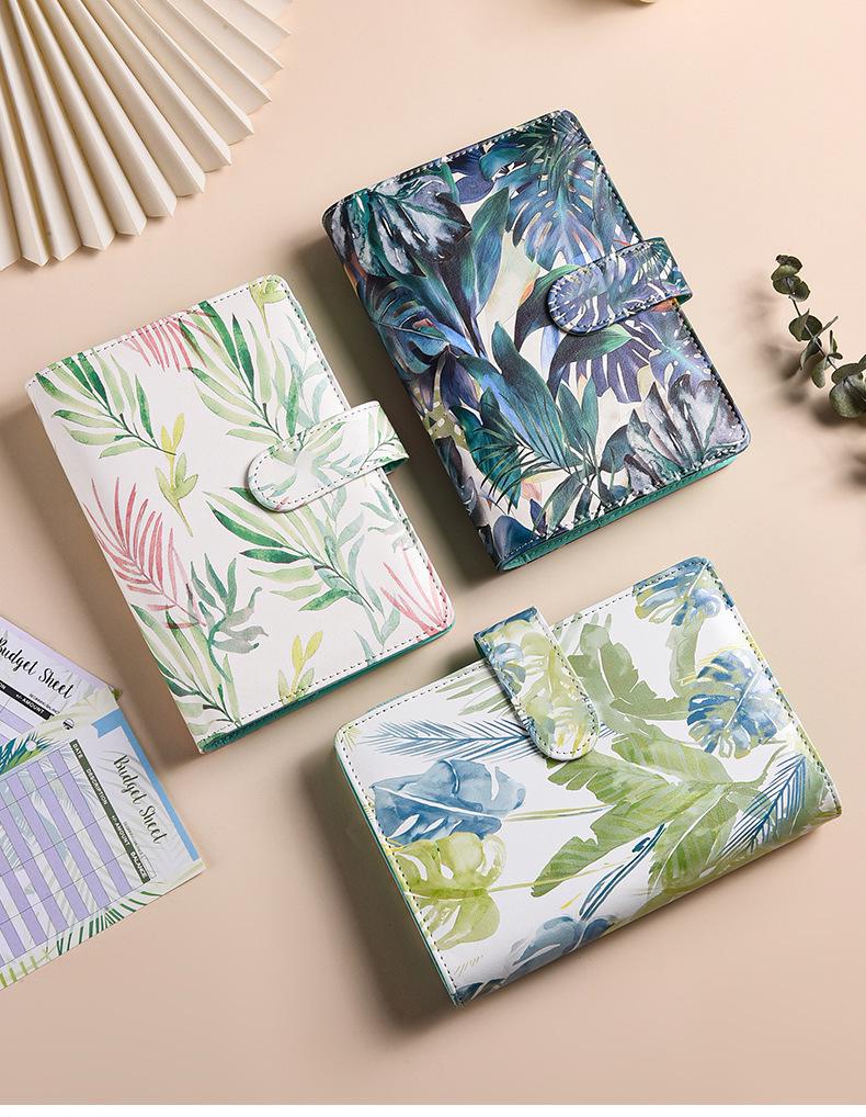 A6 Leaf Macaron Diary: Creative PU Binder for Event Planning and Business